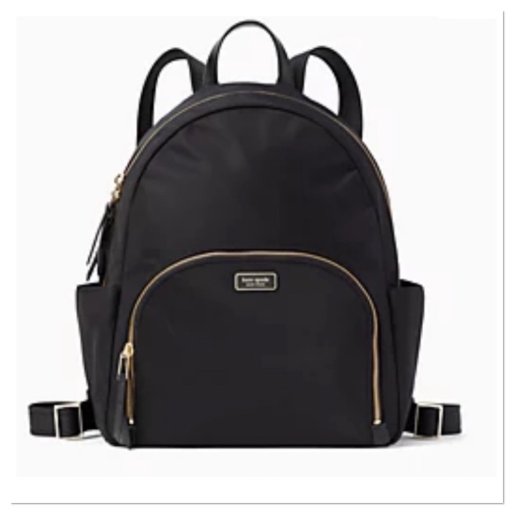 Kate Spade New York Dawn Nylon Backpack Black w/Gold Hardware